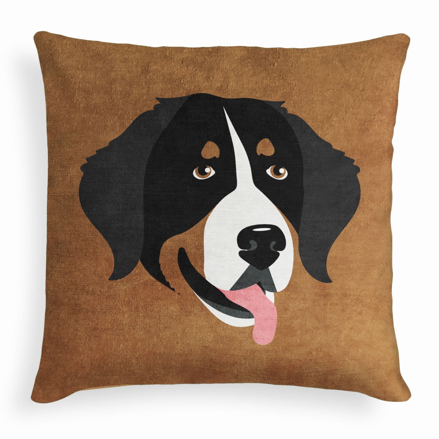 Bernese Mountain Dog Square Pillow - Velvet -  - Knotty Tie Co.