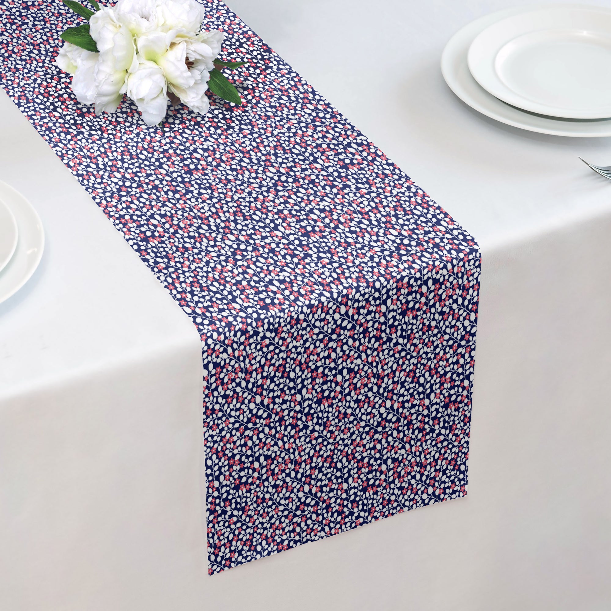 Micro Floral Table Runner -  -  - Knotty Tie Co.