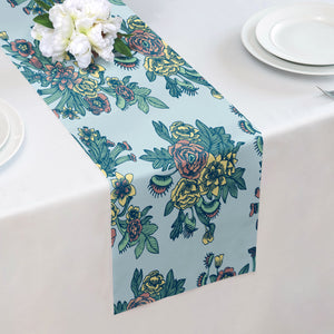 Tattoo Floral Table Runner -  -  - Knotty Tie Co.