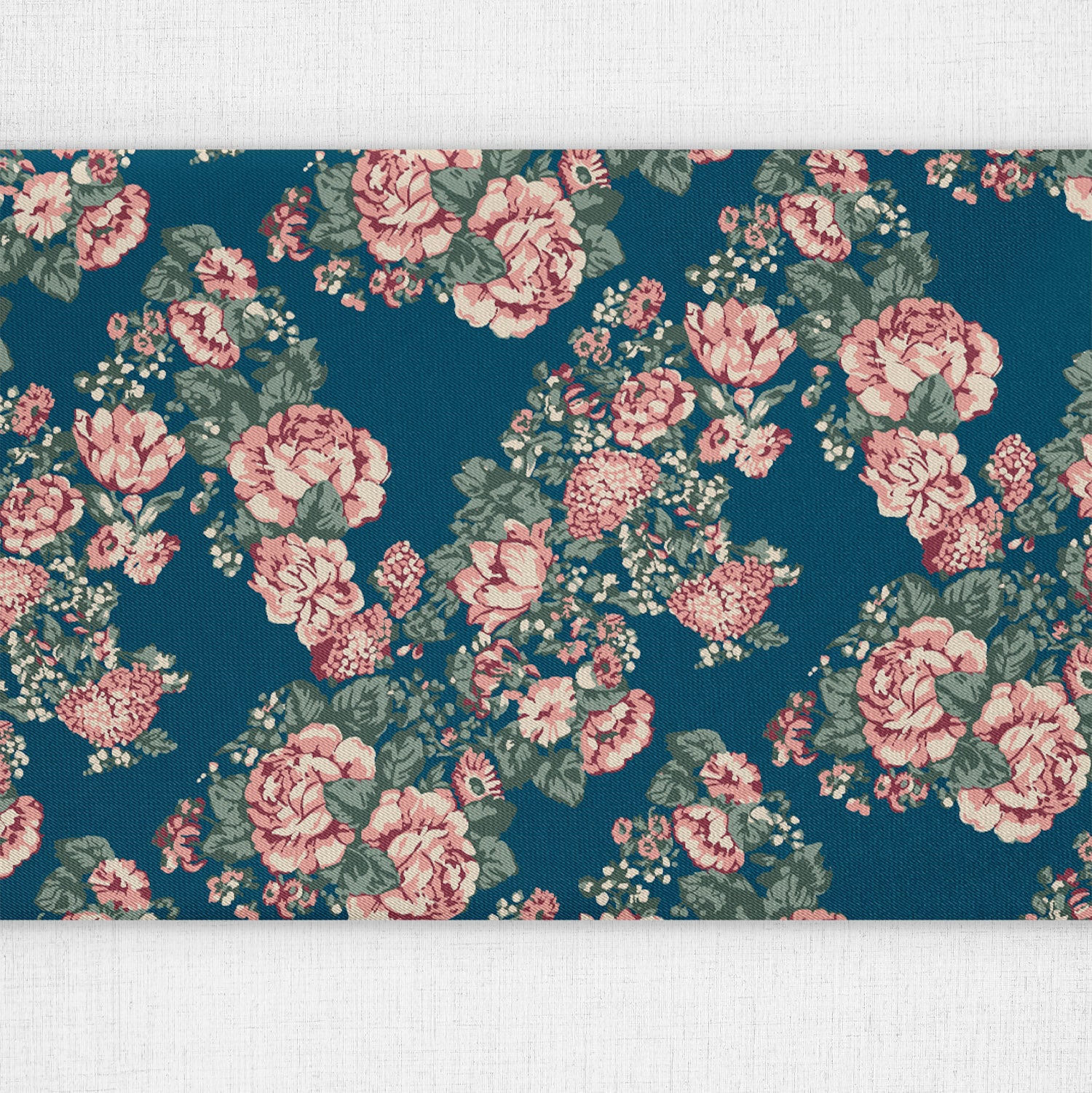 Allison Floral Table Runner - Over Table Edge - Knotty Tie Co.