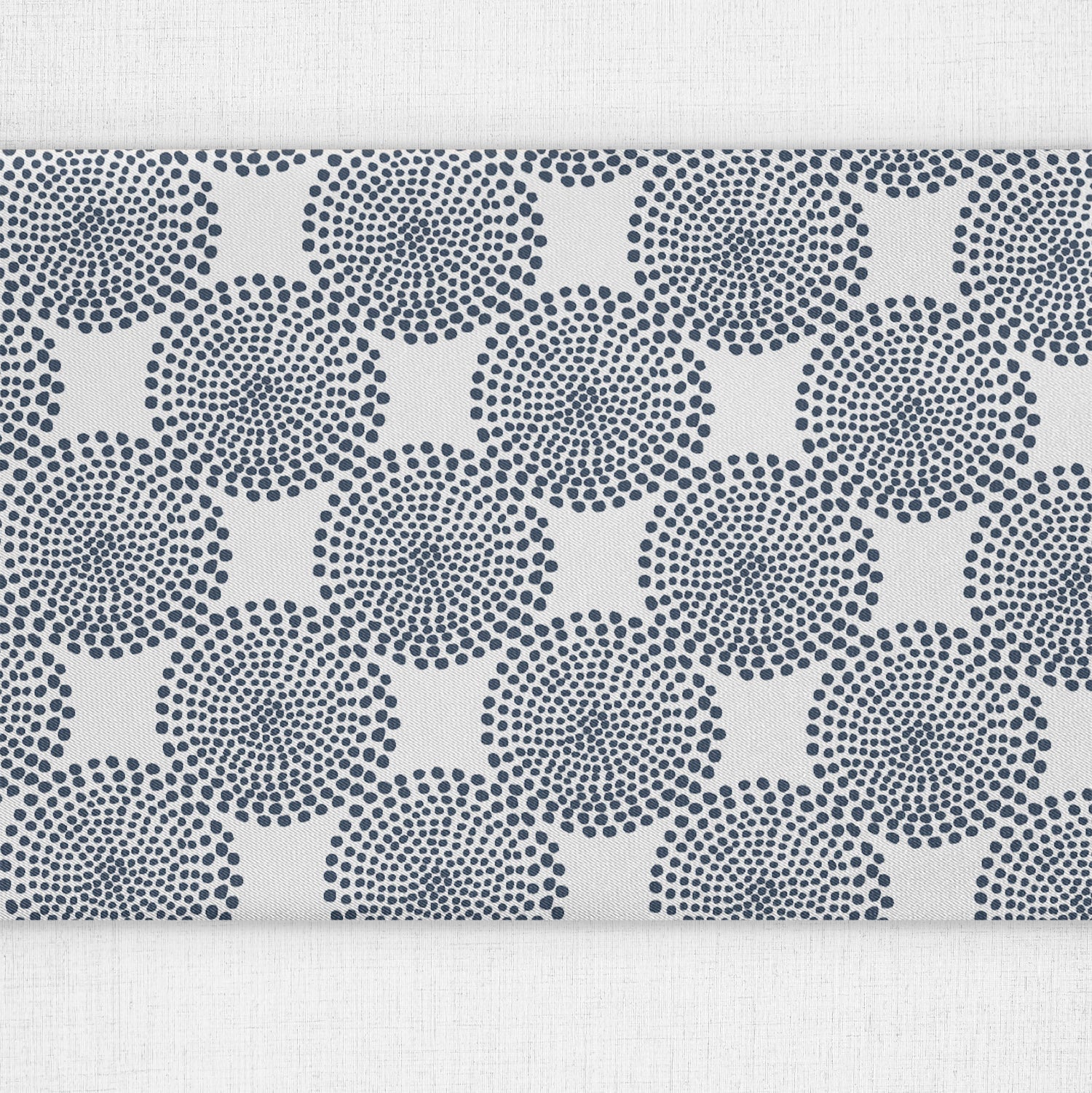 Batik Geometric Table Runner - Over Table Edge - Knotty Tie Co.