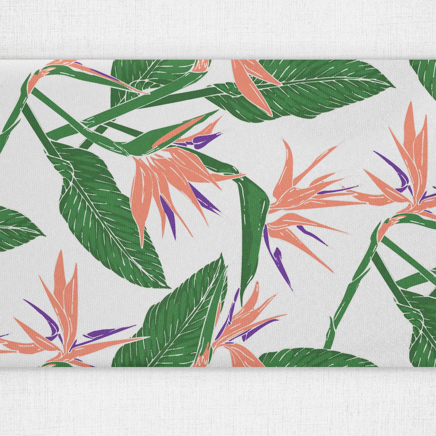 Bird of Paradise Table Runner - Over Table Edge - Knotty Tie Co.