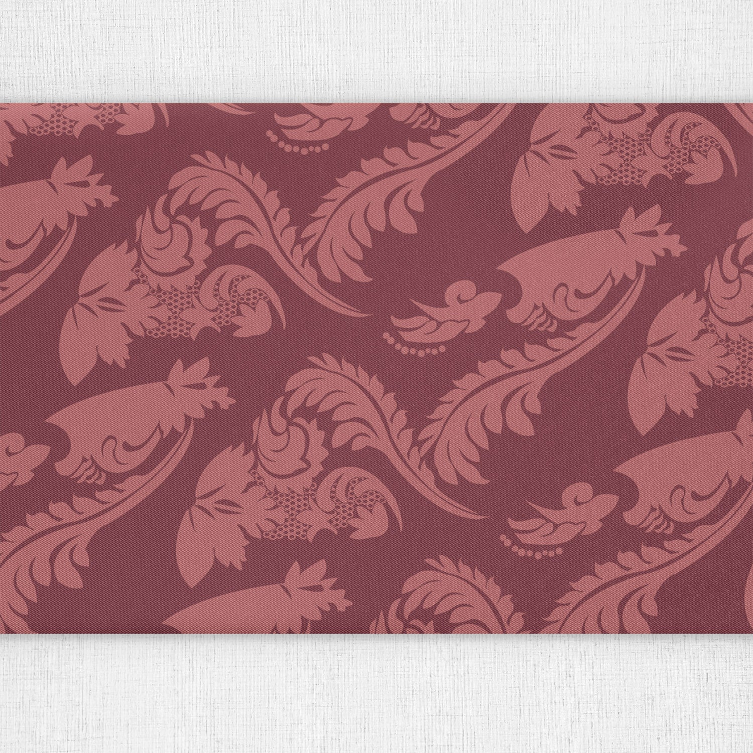 Chloe Paisley Table Runner - Over Table Edge - Knotty Tie Co.