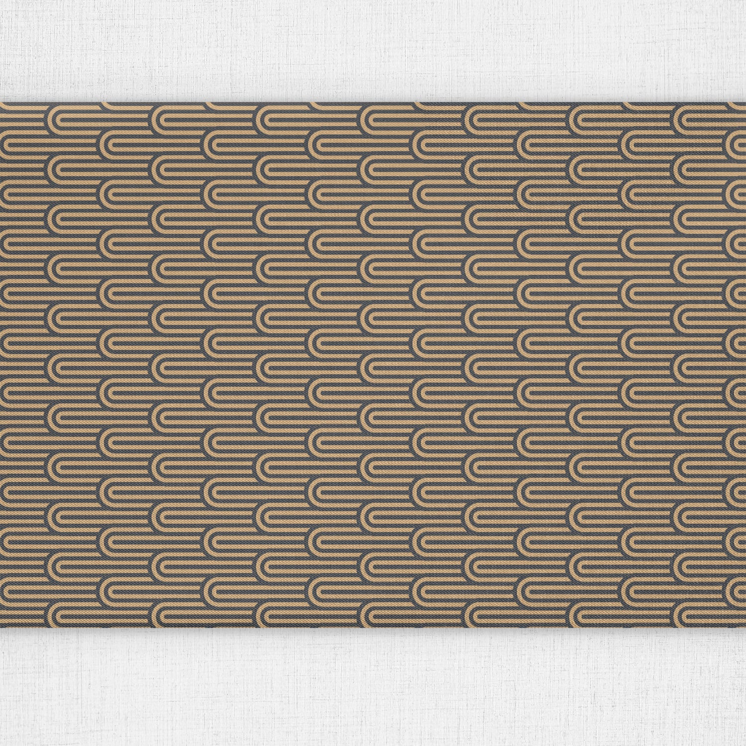 Deco Curves Table Runner - Over Table Edge - Knotty Tie Co.