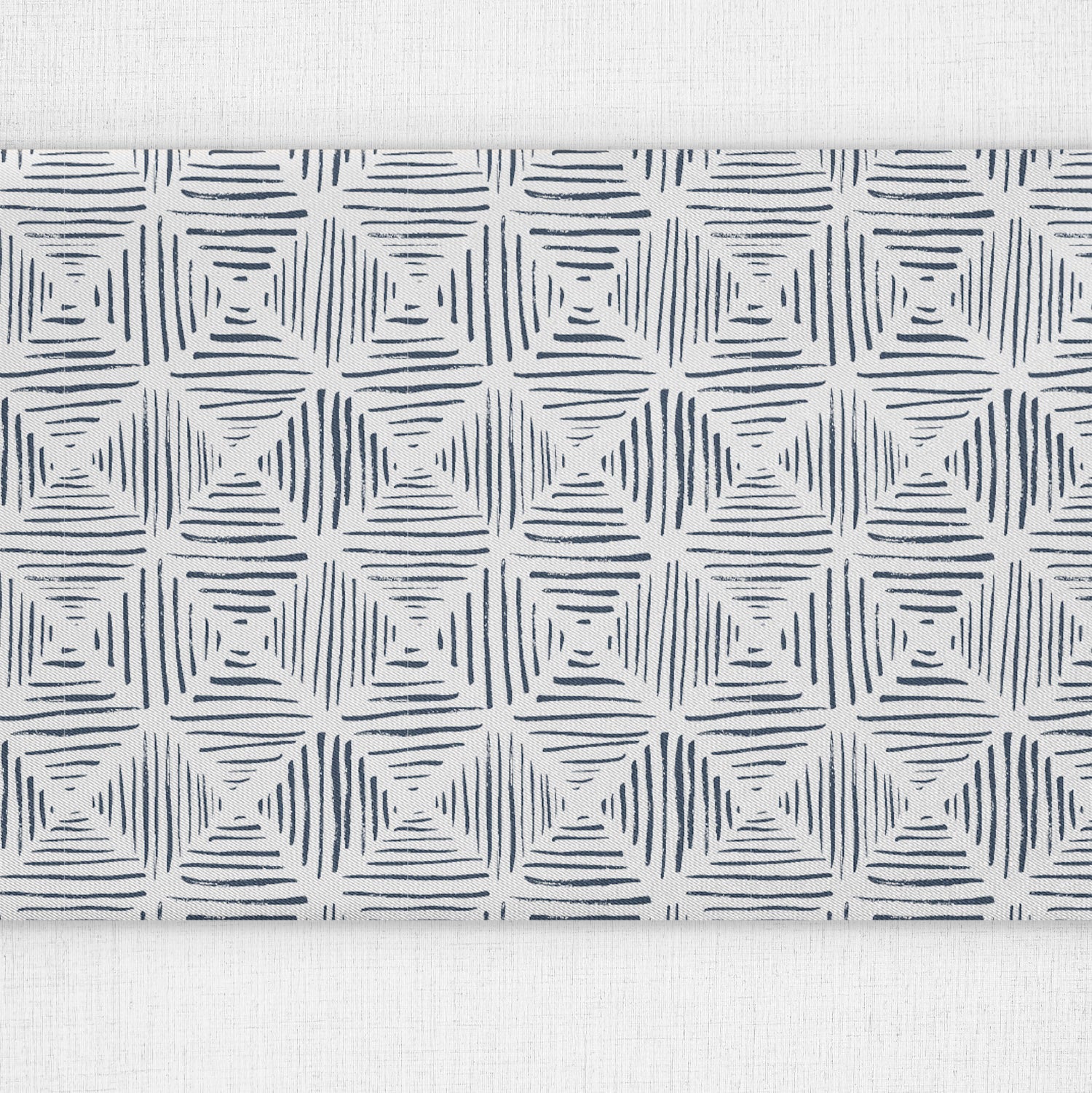 Drawn Geo Table Runner - Over Table Edge - Knotty Tie Co.