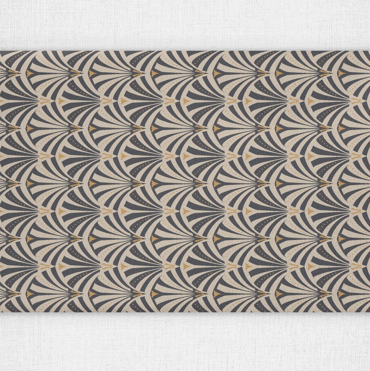 Fanfare Geometric Table Runner - Over Table Edge - Knotty Tie Co.