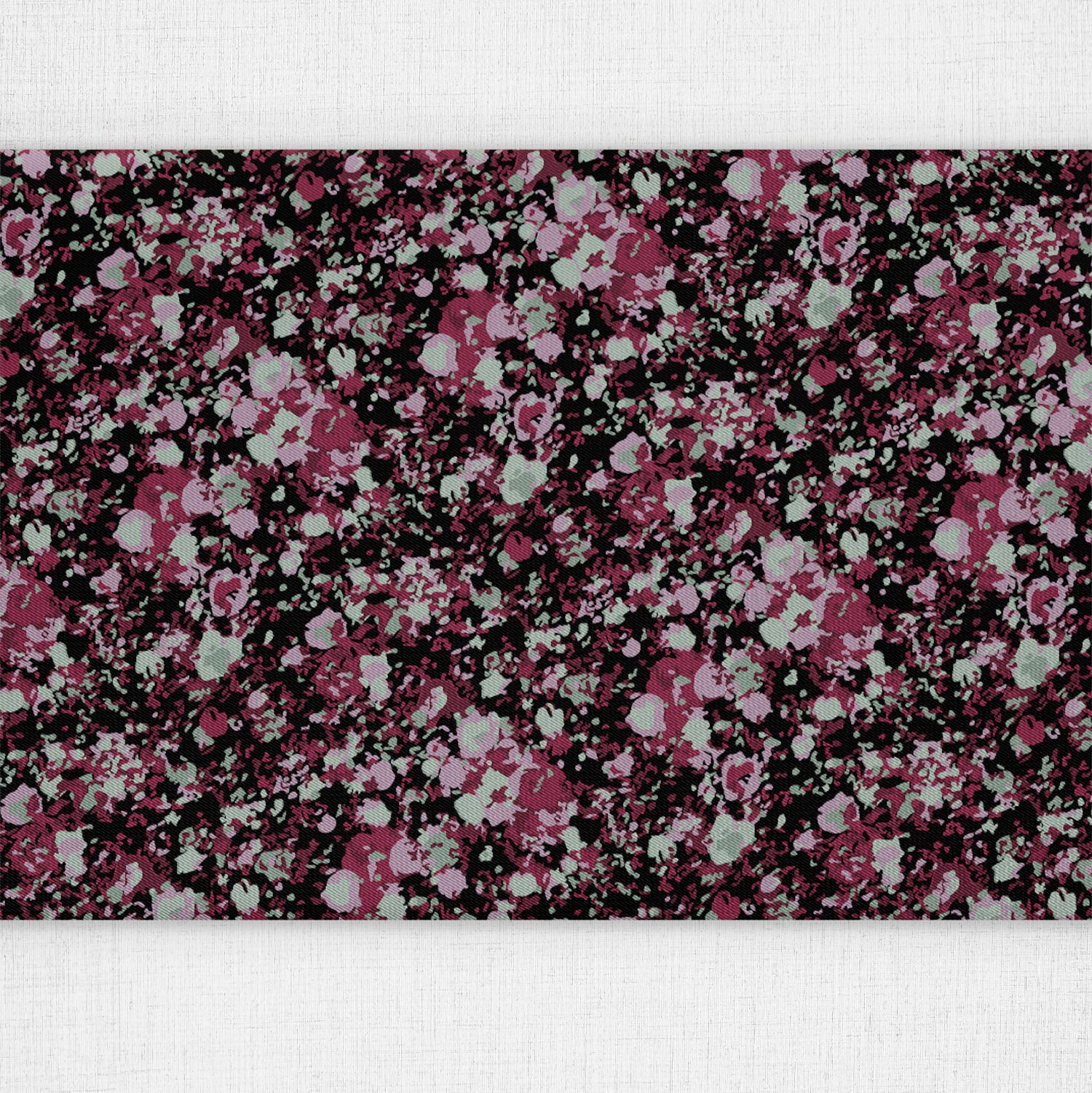 Hidden Floral Table Runner - Over Table Edge - Knotty Tie Co.