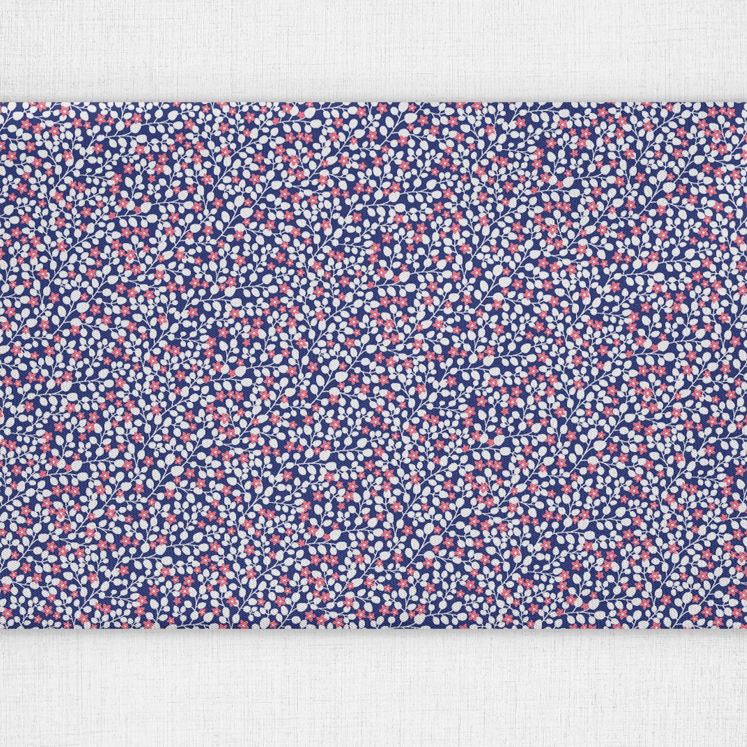 Micro Floral Table Runner - Over Table Edge - Knotty Tie Co.