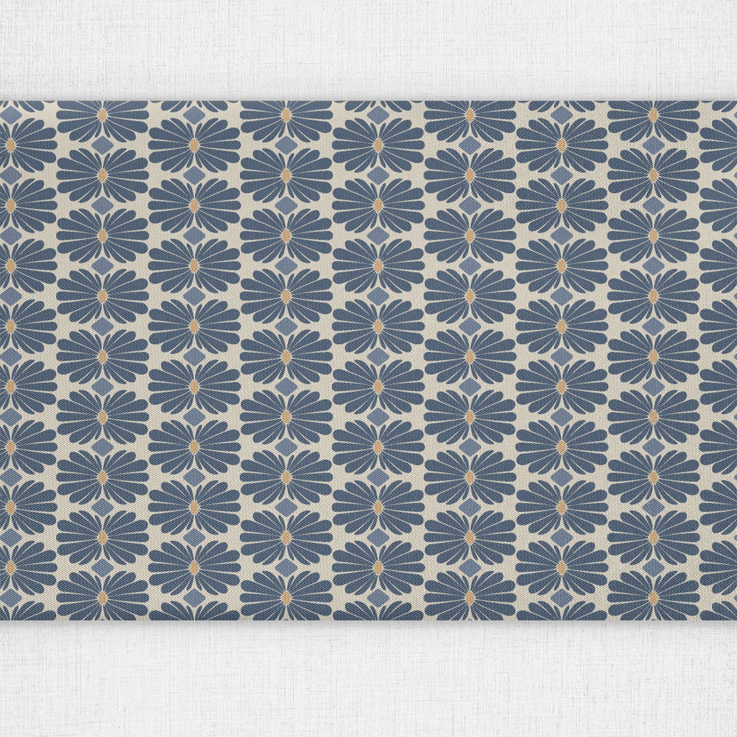 Nouveau Floral Table Runner - Over Table Edge - Knotty Tie Co.