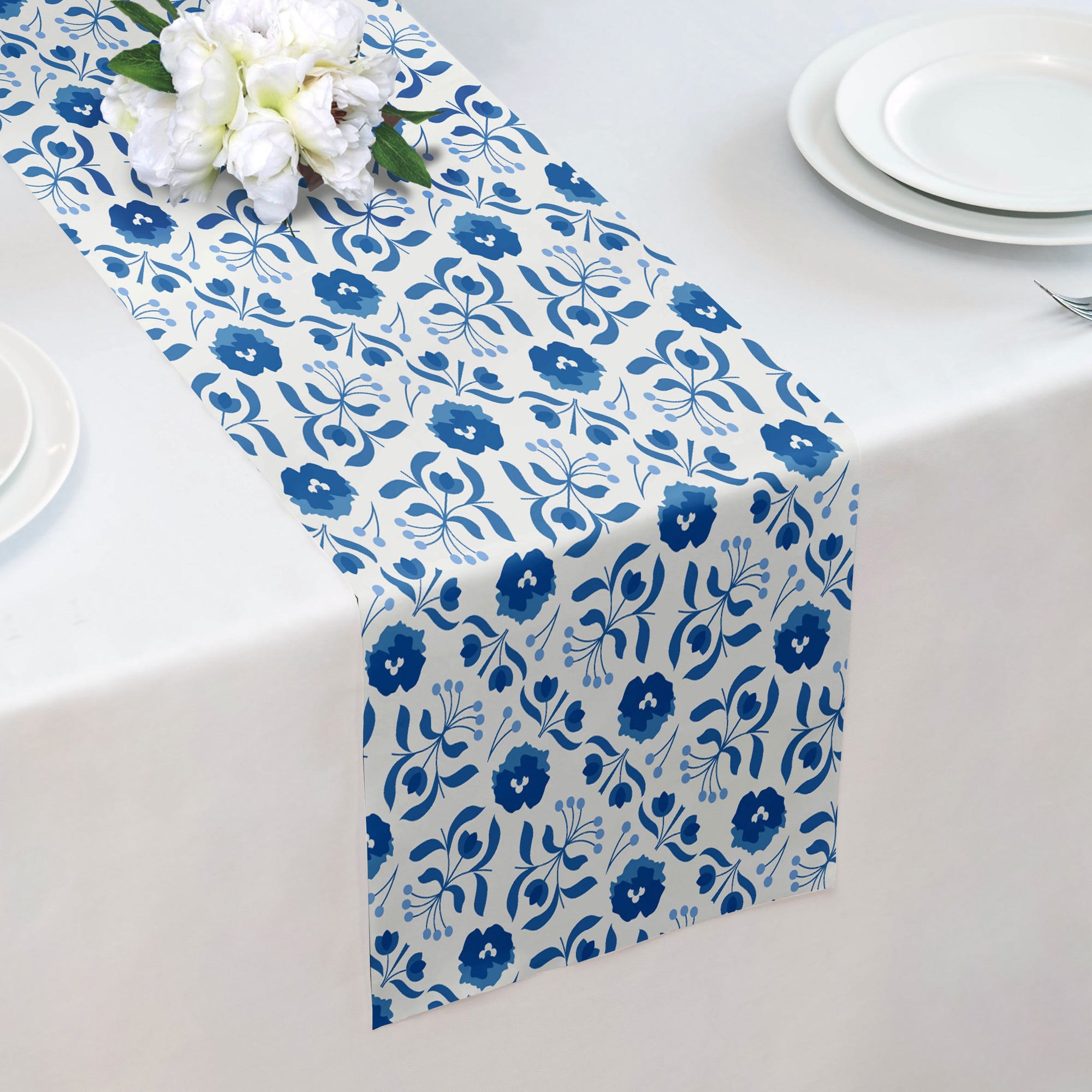 Poppy Floral Table Runner - 12" x 72" -  - Knotty Tie Co.