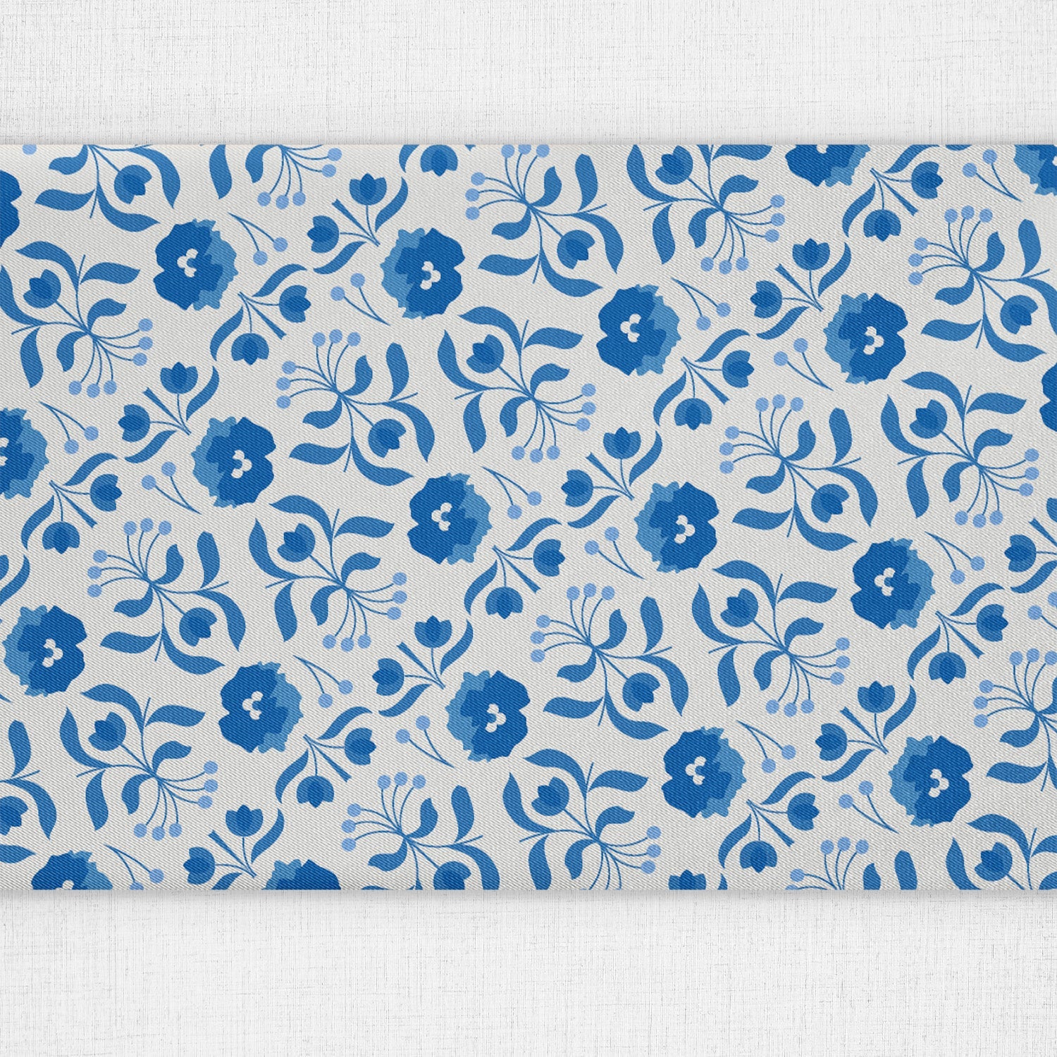 Poppy Floral Table Runner - Over Table Edge - Knotty Tie Co.