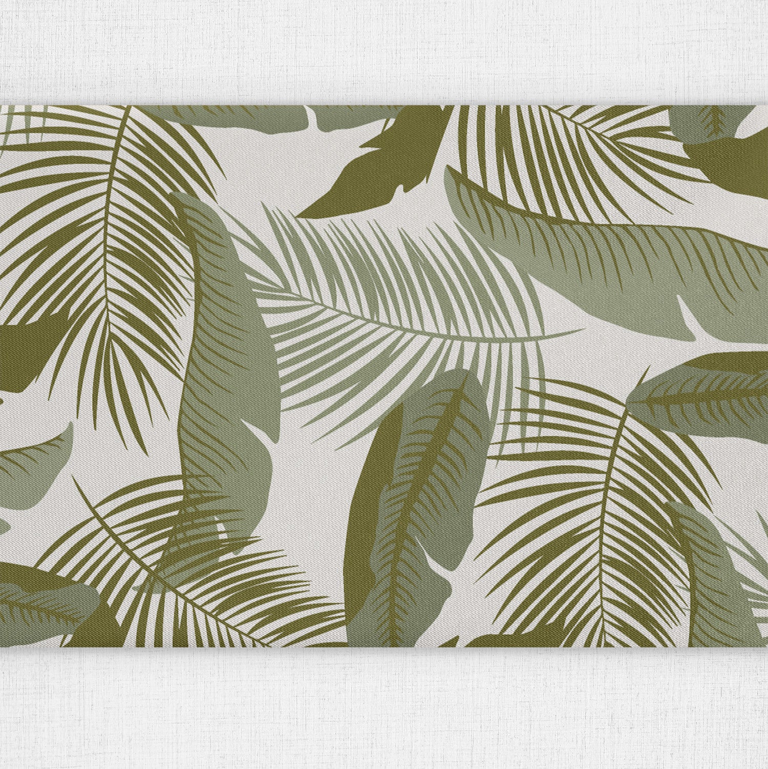 Tropical Leaves Table Runner - Over Table Edge - Knotty Tie Co.