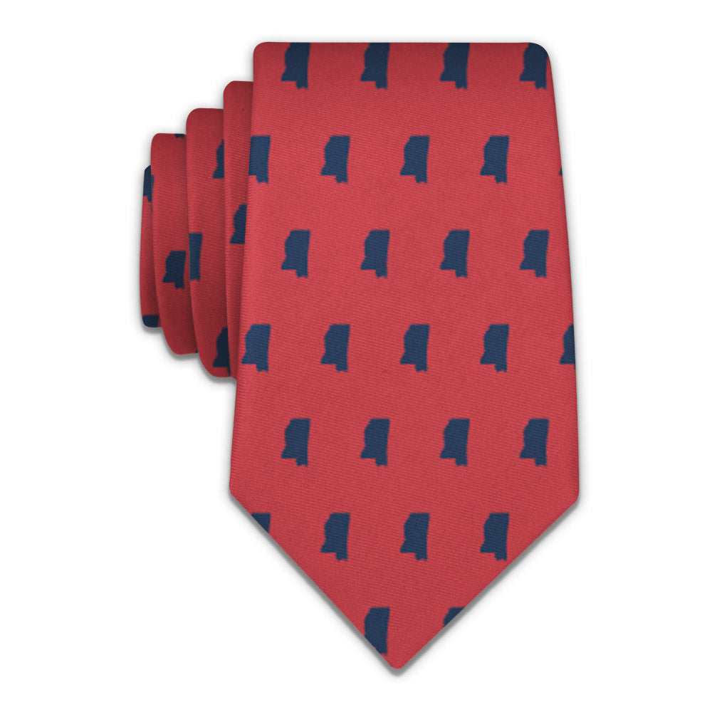 Mississippi State Outline Necktie -  -  - Knotty Tie Co.