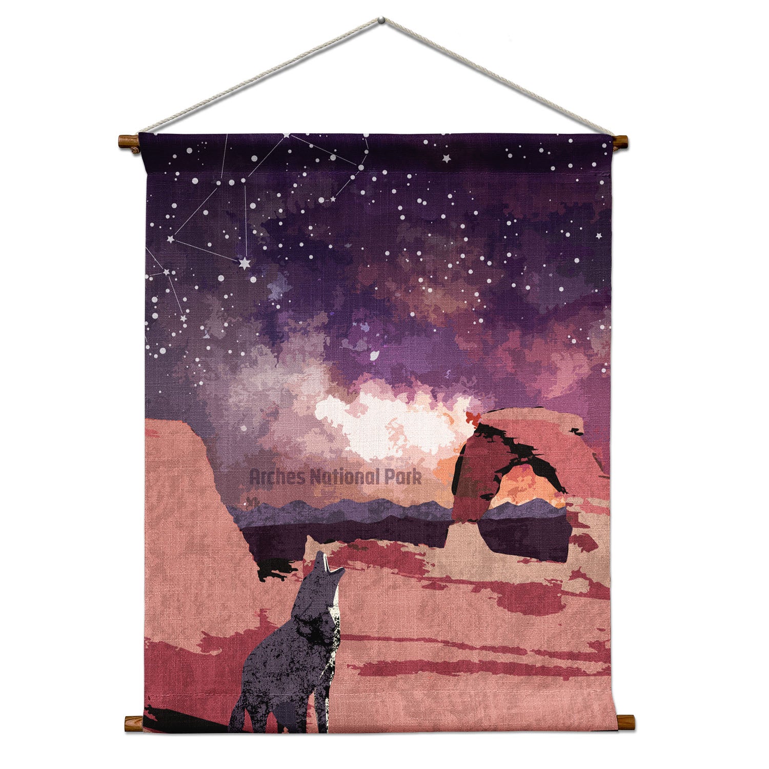 Arches National Park Abstract Portrait Wall Hanging - Natural - Knotty Tie Co.