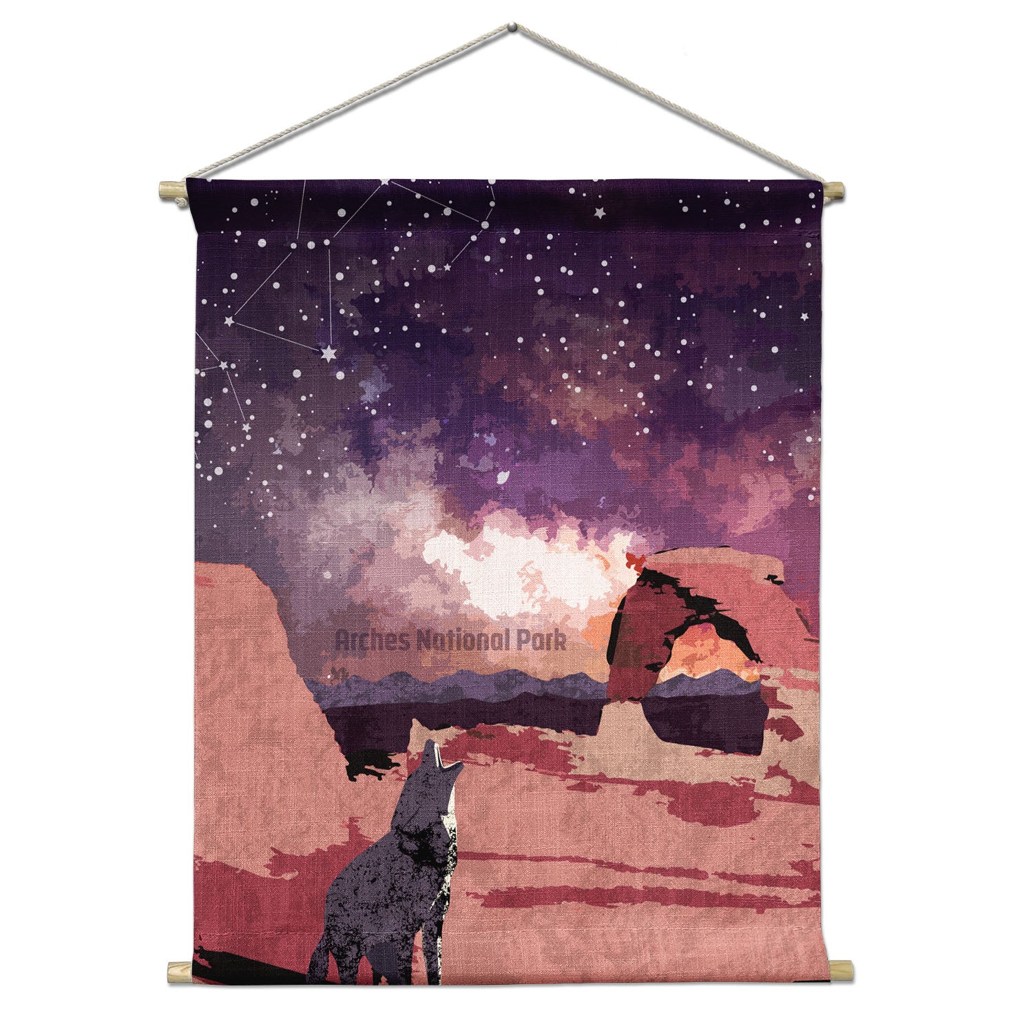 Arches National Park Abstract Portrait Wall Hanging - Natural - Knotty Tie Co.