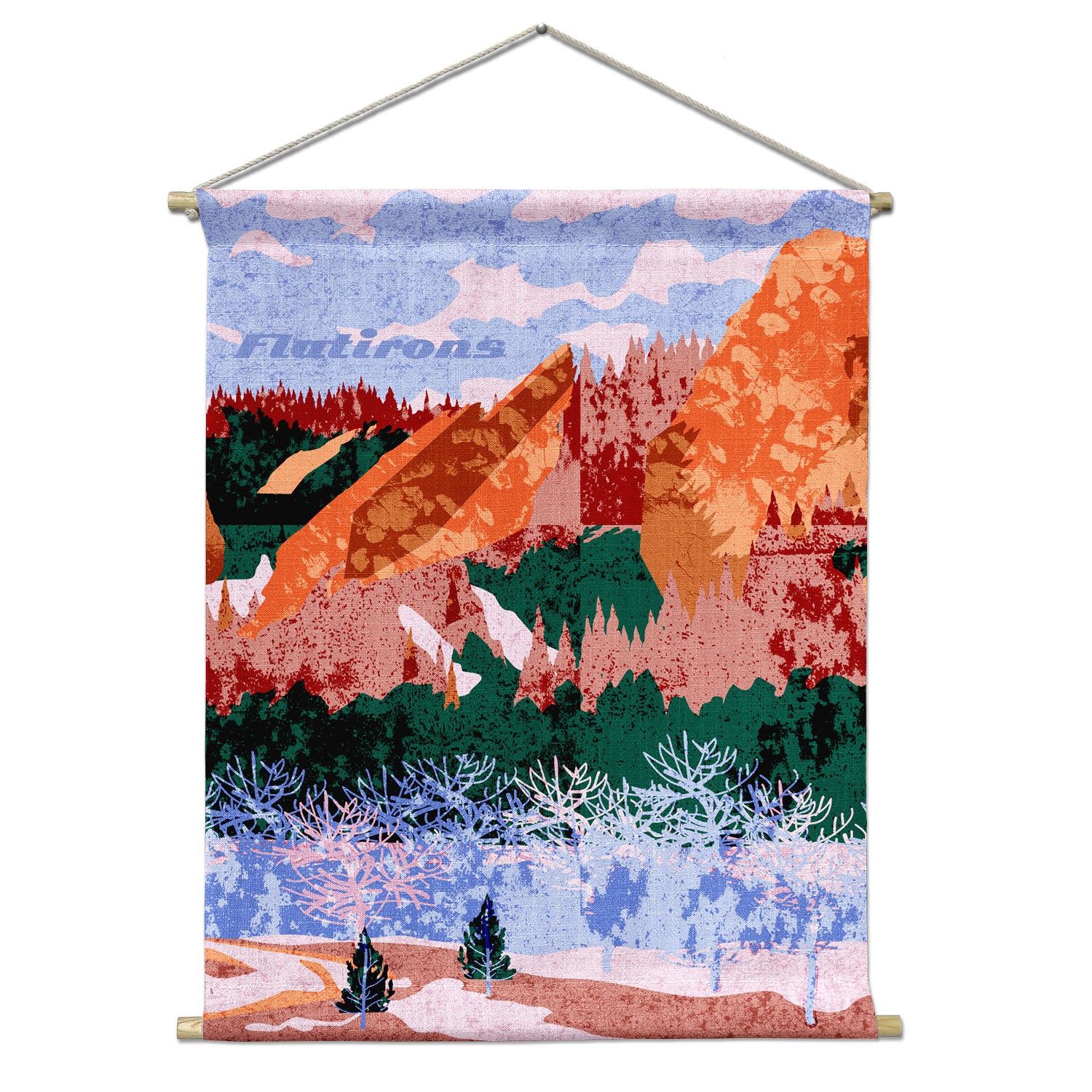 Flatirons Abstract Portrait Wall Hanging - Natural - Knotty Tie Co.