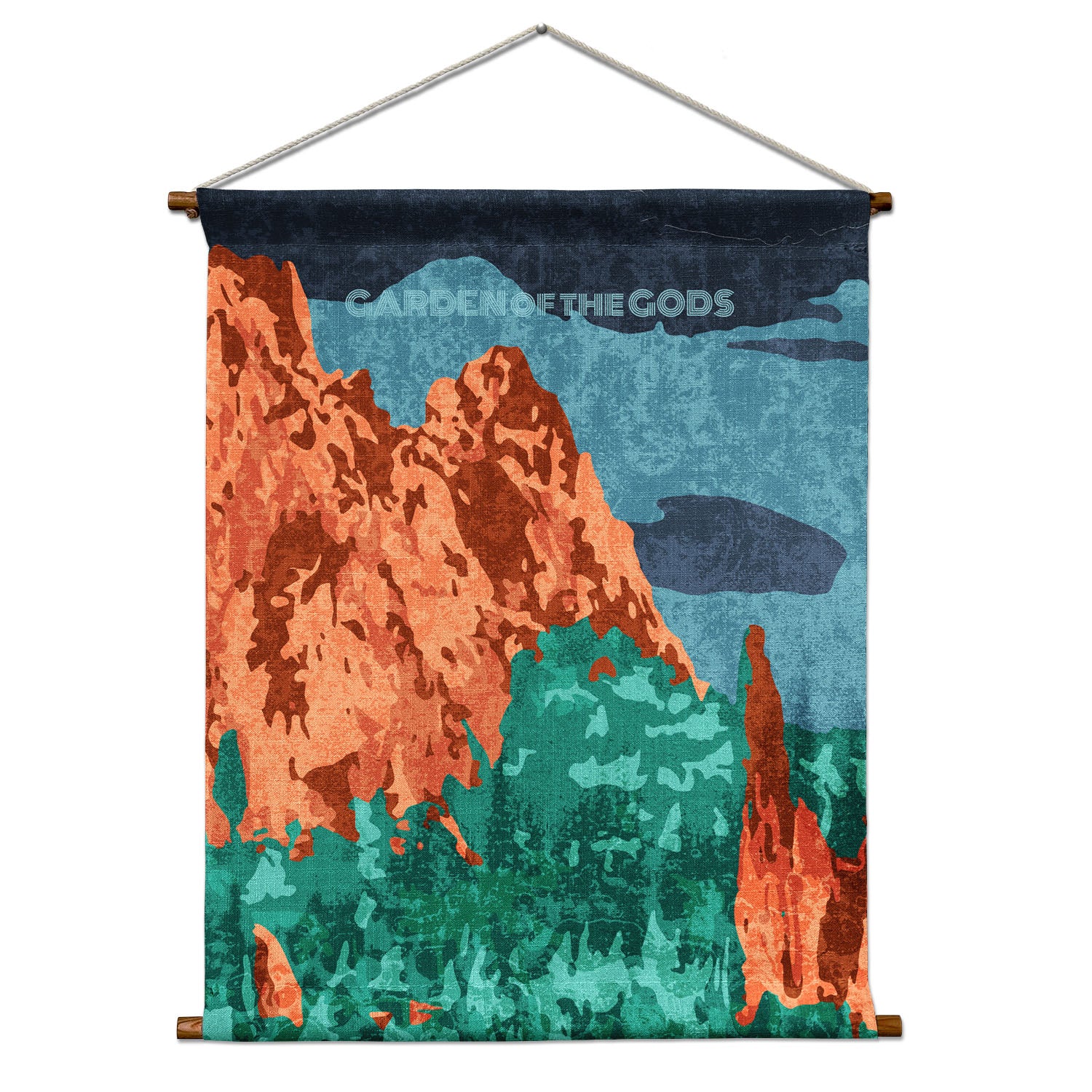 Garden of the Gods Abstract Portrait Wall Hanging - Natural - Knotty Tie Co.