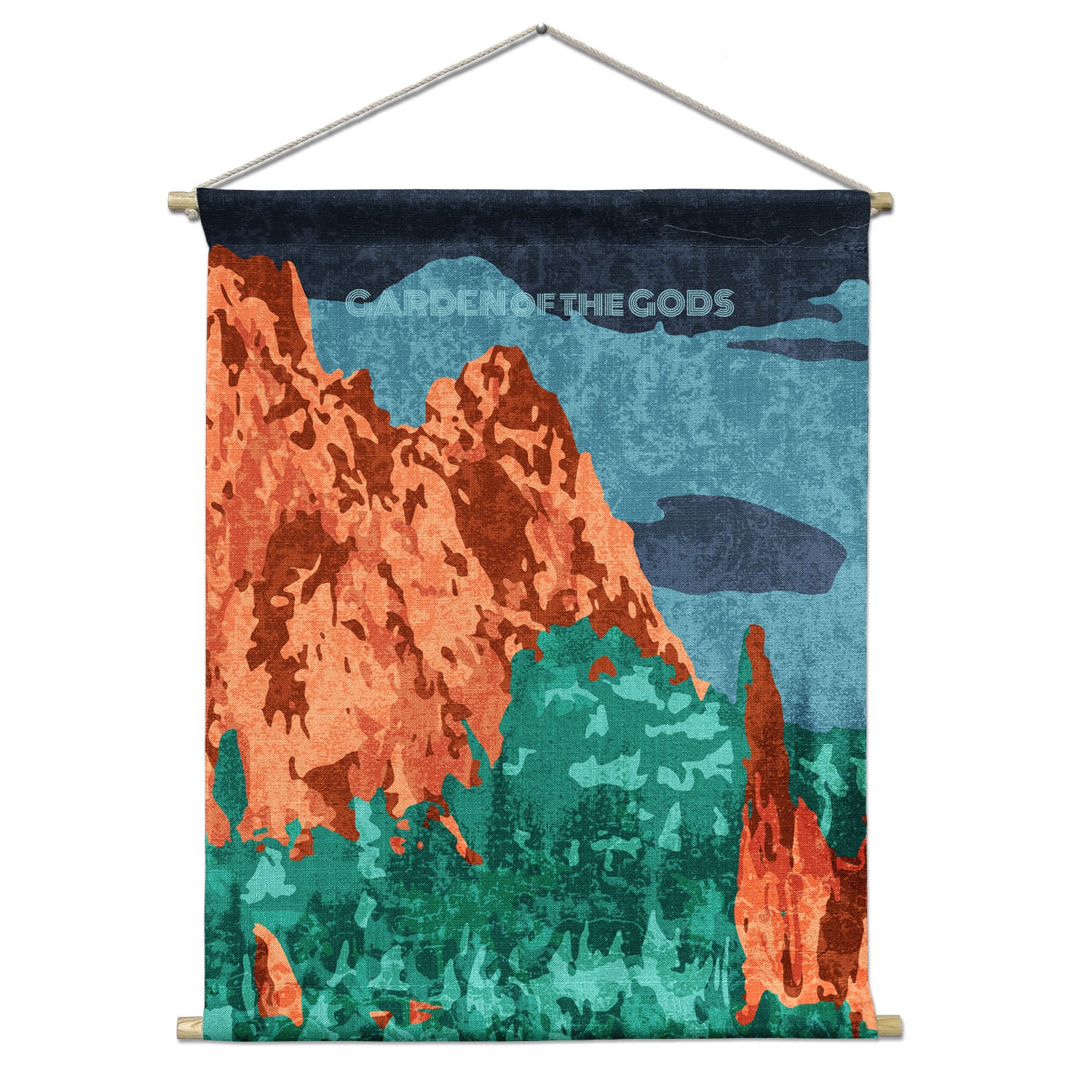 Garden of the Gods Abstract Portrait Wall Hanging - Natural - Knotty Tie Co.
