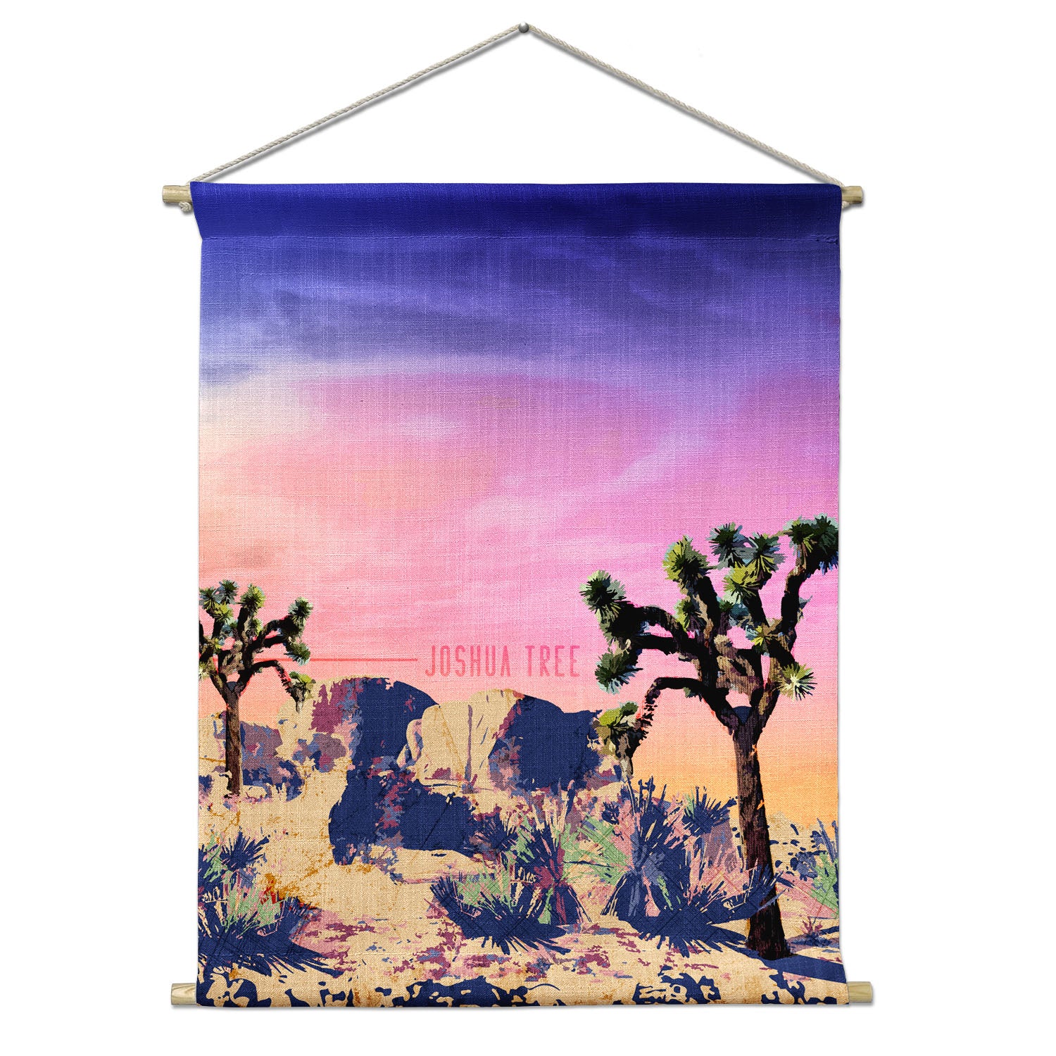 Joshua Tree National Park Abstract Portrait Wall Hanging - Natural - Knotty Tie Co.