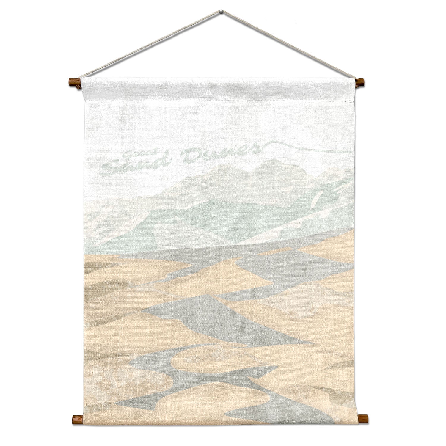 Great Sand Dunes Abstract Portrait Wall Hanging - Natural - Knotty Tie Co.