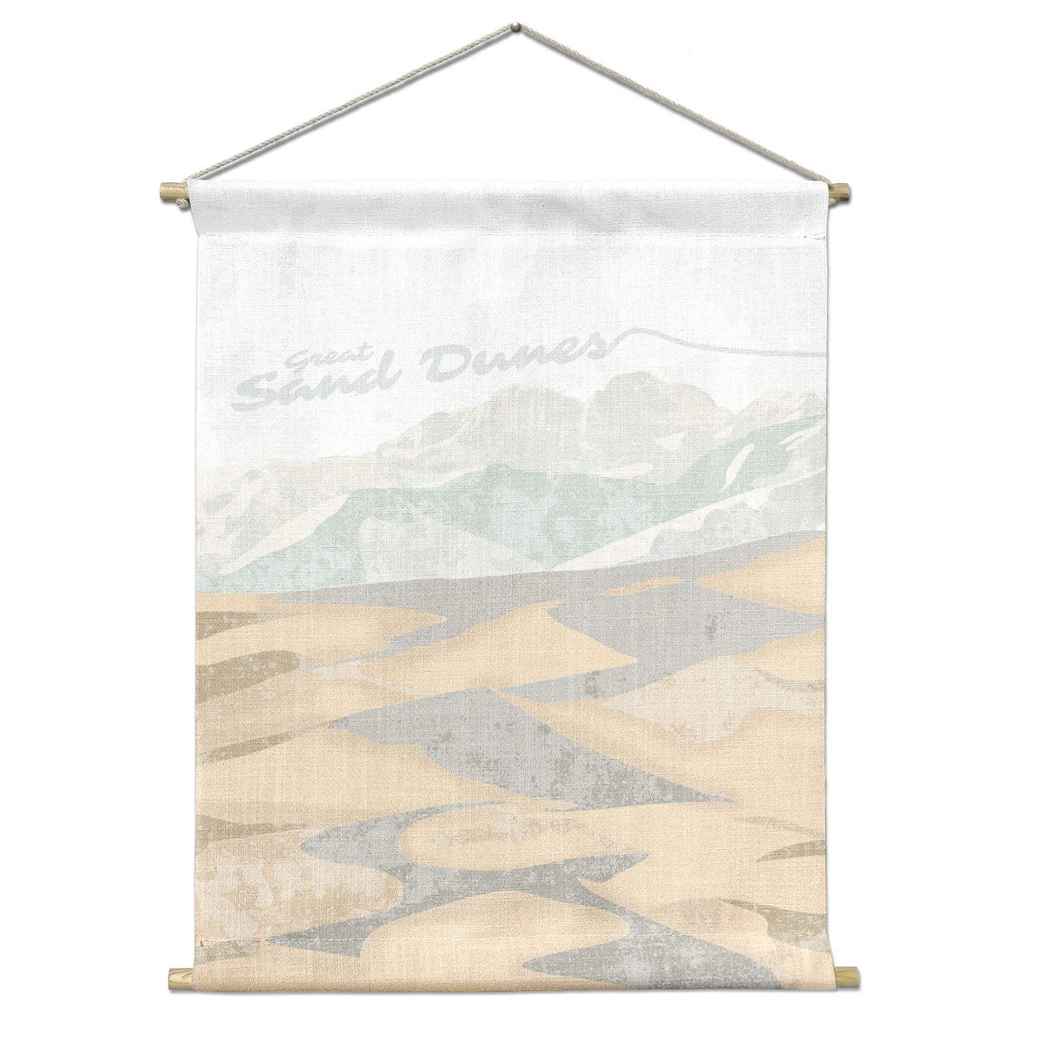 Great Sand Dunes Abstract Portrait Wall Hanging - Natural - Knotty Tie Co.