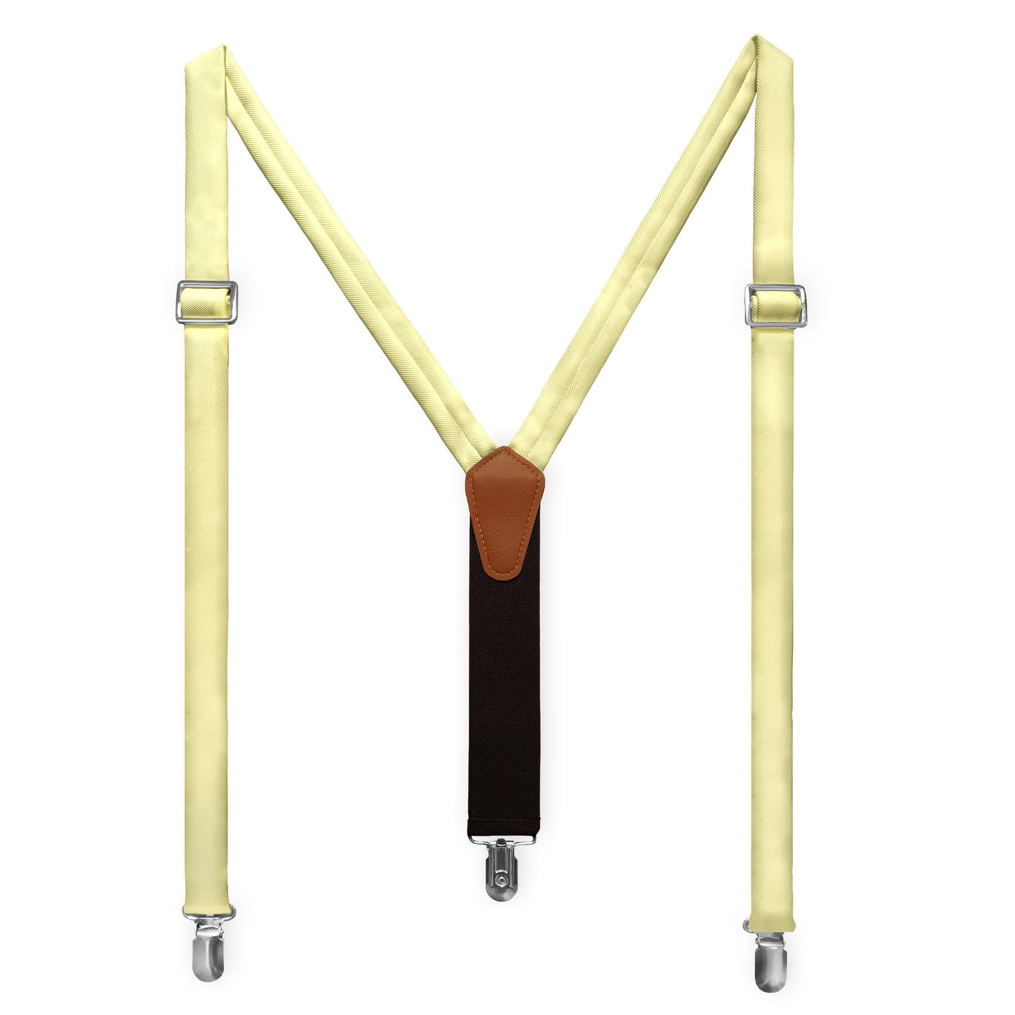 Solid KT Light Yellow Suspenders - Adult Short 36-40" -  - Knotty Tie Co.