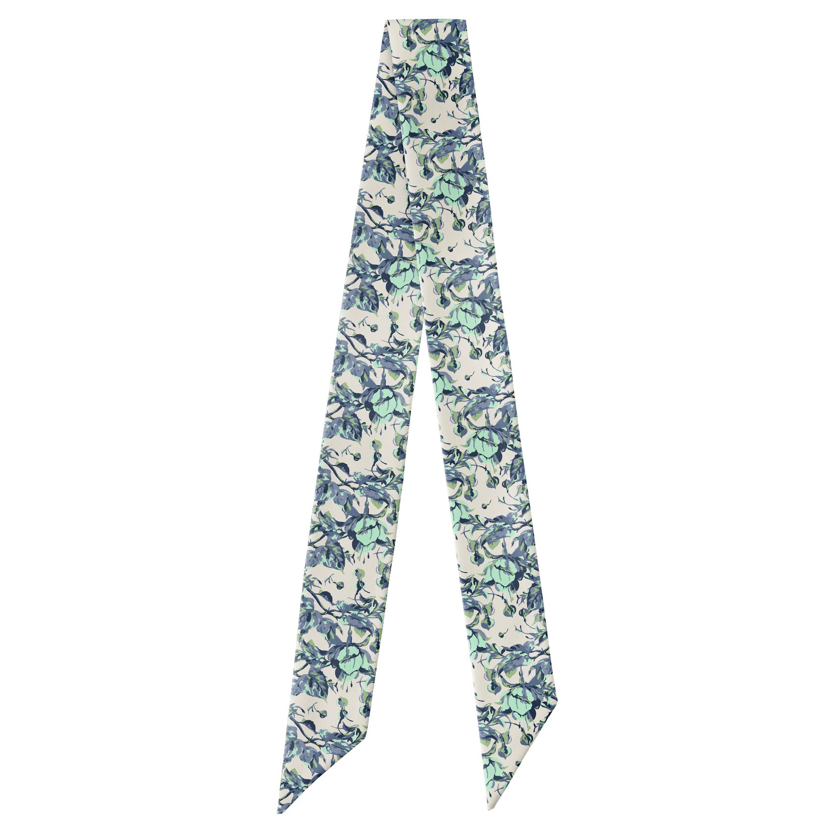 Abstract Floral Hair Scarf - Full View of Hair Scarf - Knotty Tie Co.