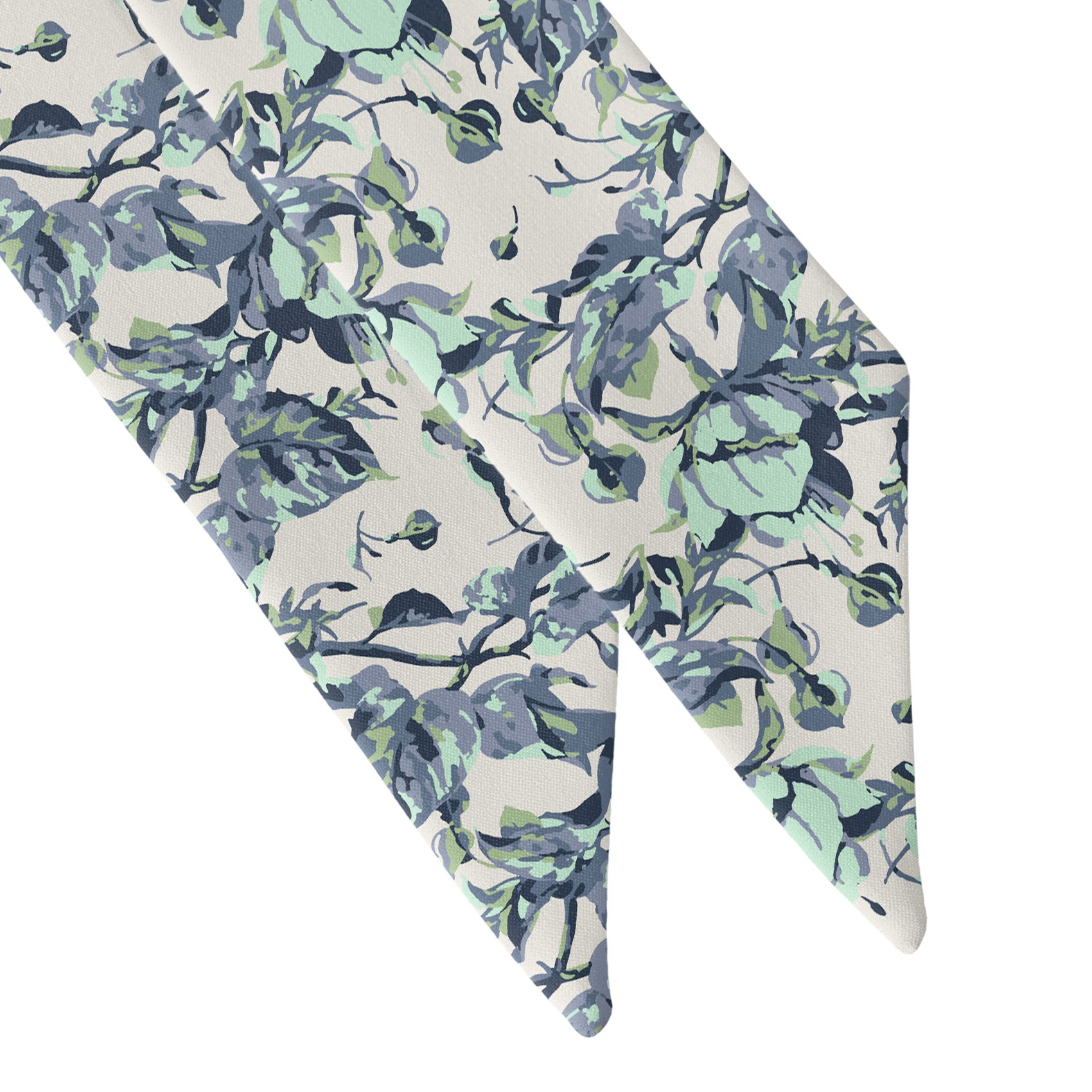 Abstract Floral Hair Scarf - Scarf Tapered Ends - Knotty Tie Co.