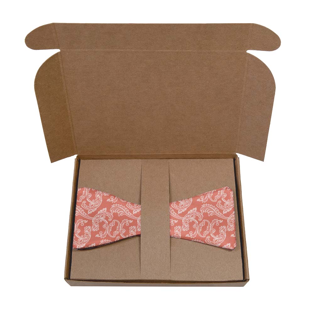Adorned Paisley Bow Tie- Kraft Gift Box Packaging - Knotty Tie Co.