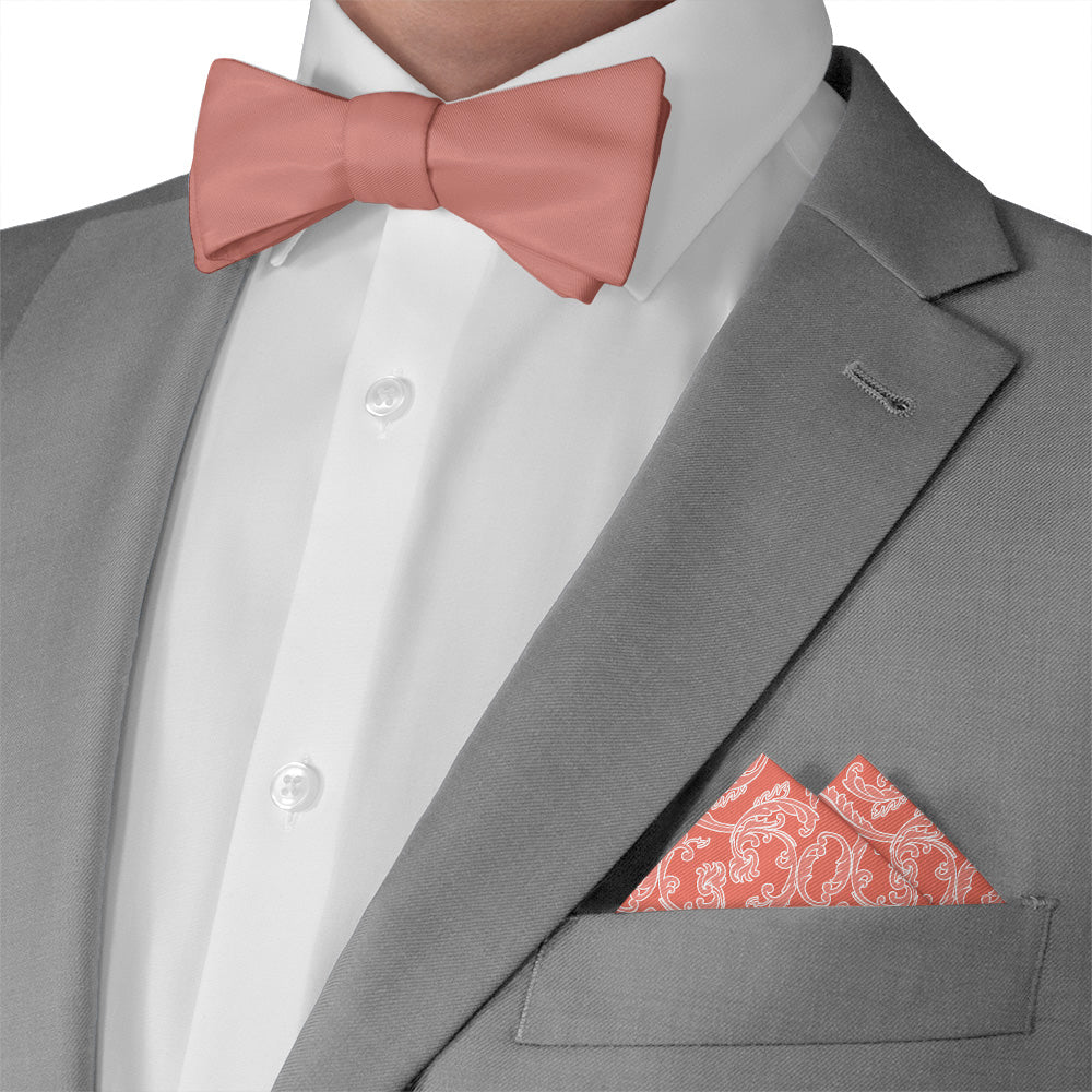Adorned Paisley Pocket Square - Matching Bow Tie - Knotty Tie Co.