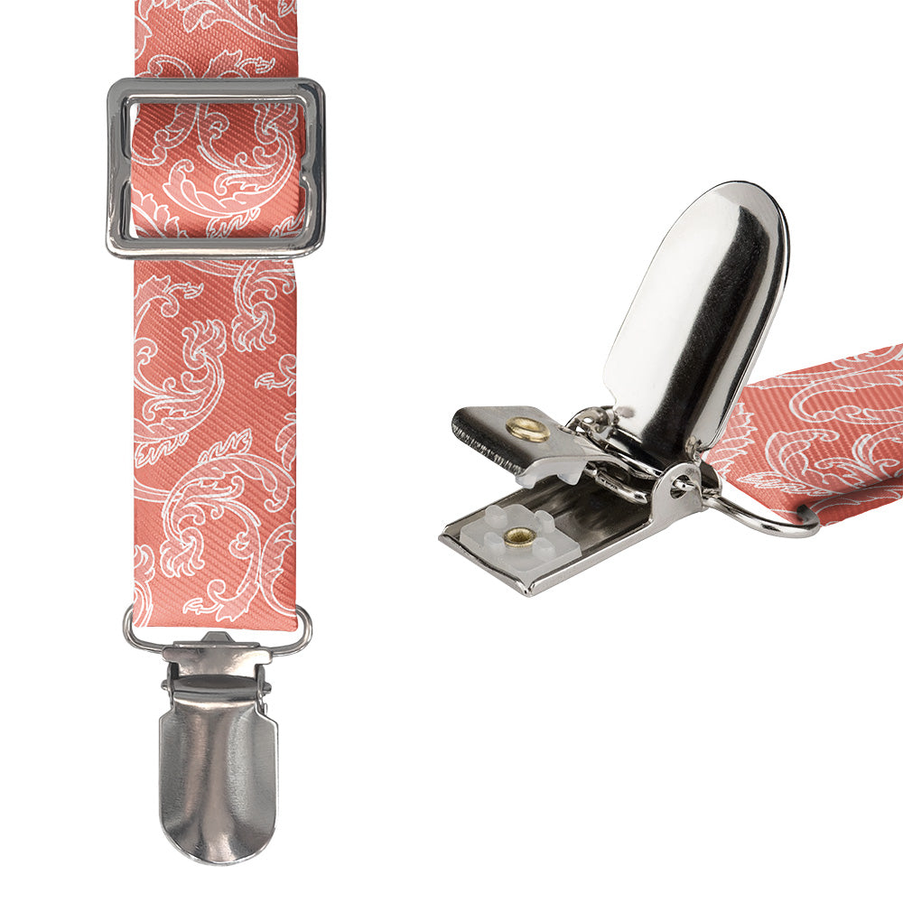 Adorned Paisley Suspenders - Hardware and Strap - Knotty Tie Co.
