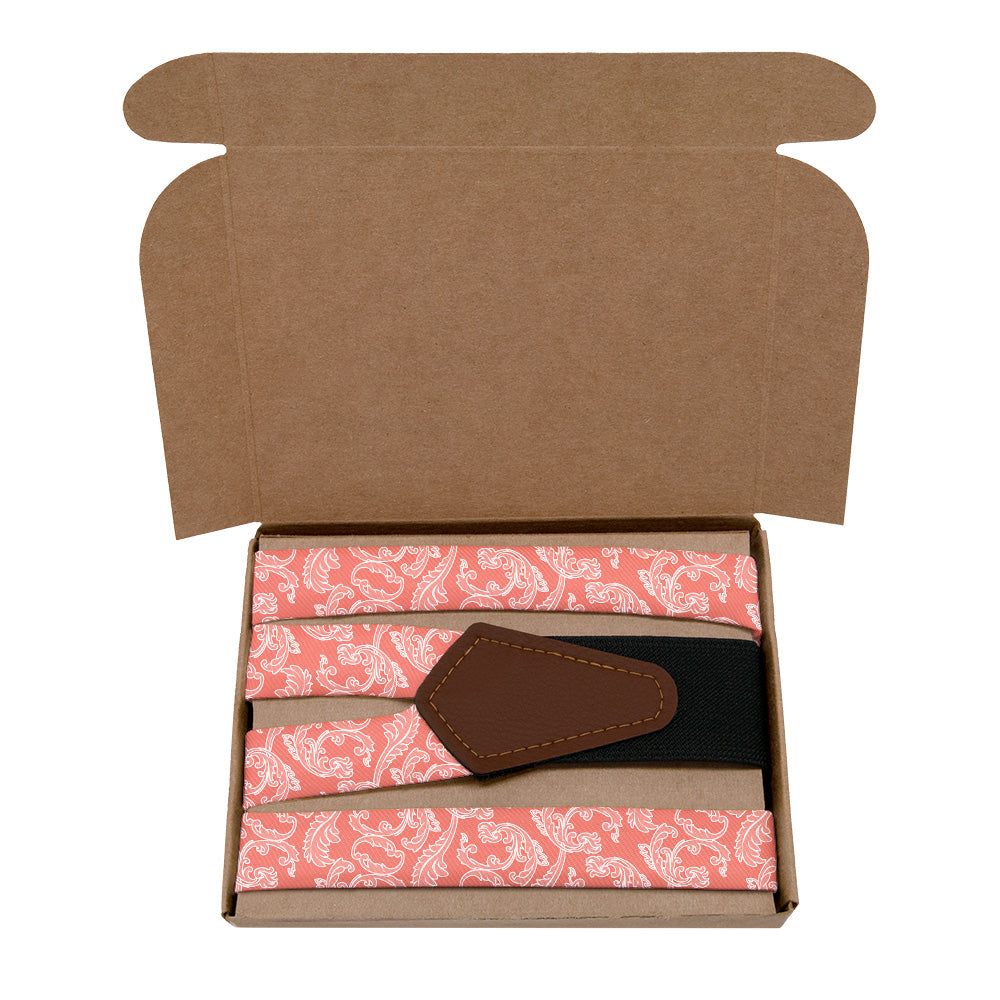 Adorned Paisley Suspenders - Kraft Gift Box Packaging - Knotty Tie Co.