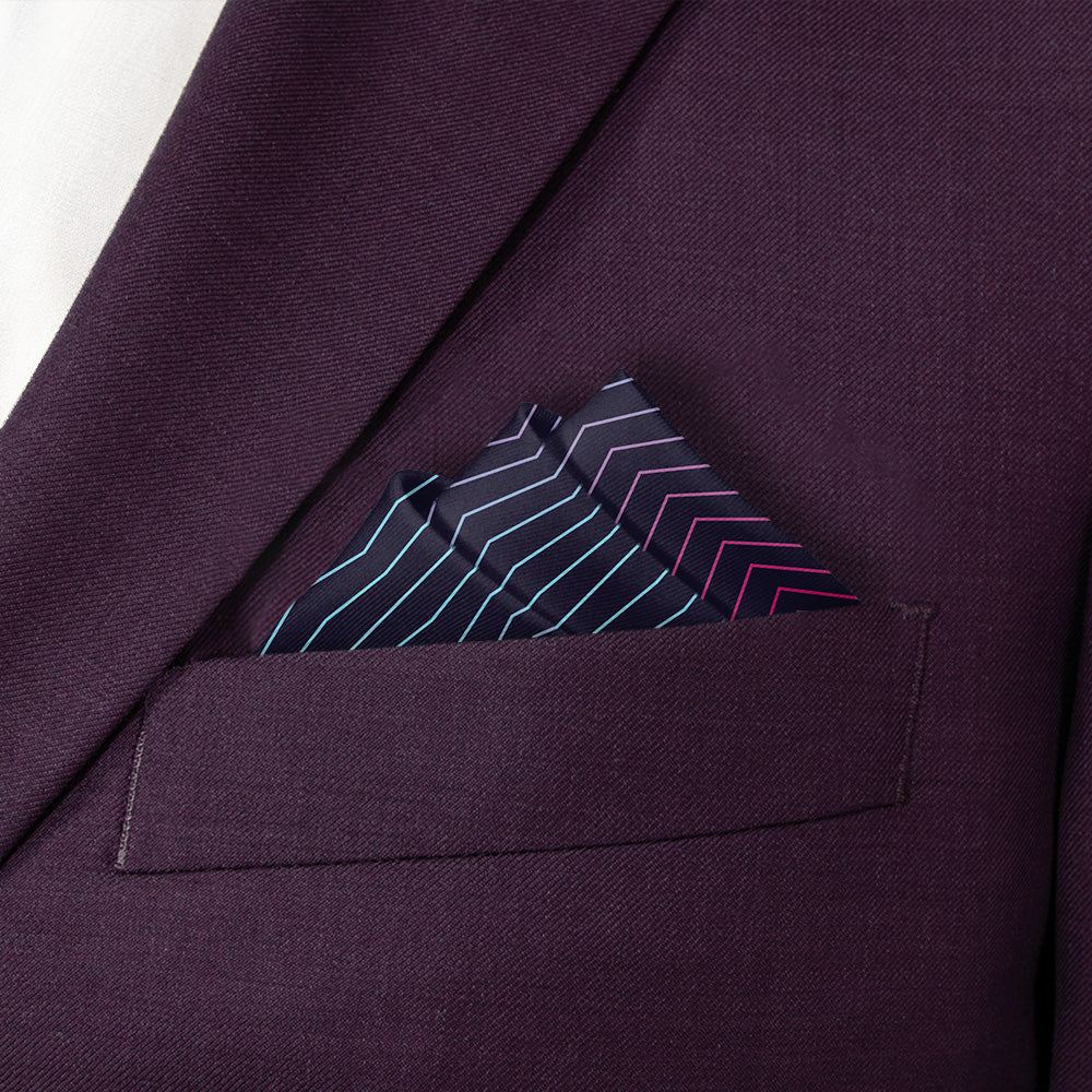 Aesthetic Pocket Square - Stairs Fold - Knotty Tie Co.