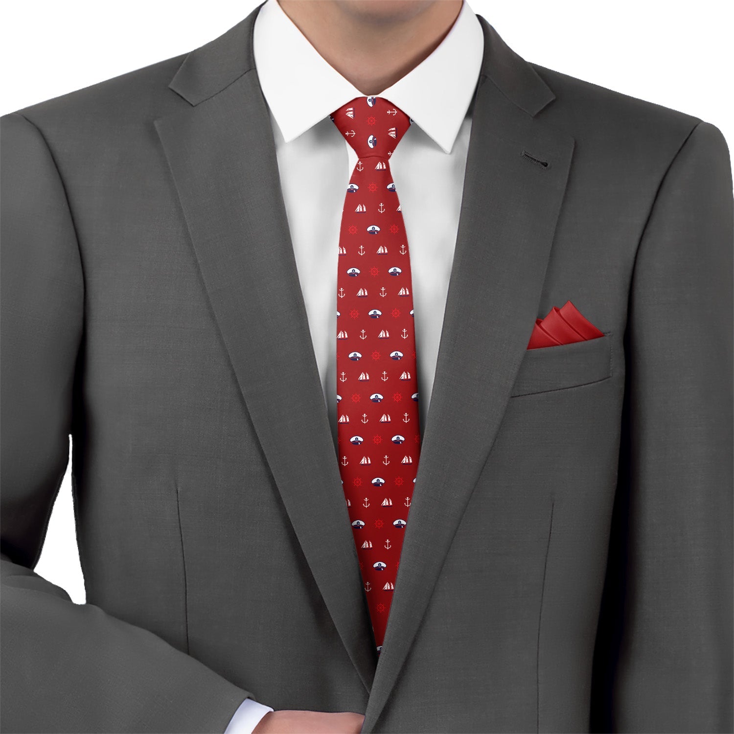 Ahoy Necktie - Matching Pocket Square - Knotty Tie Co.