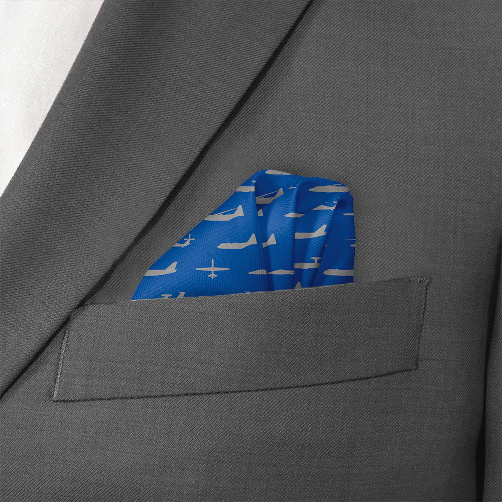 Air Force Aviation Pocket Square - Wave Fold - Knotty Tie Co.