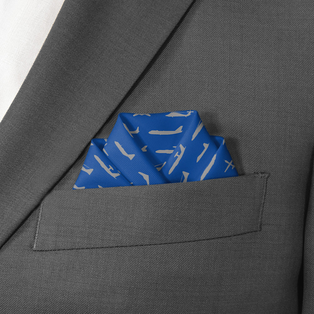 Air Force Aviation Pocket Square - Scalloped Fold - Knotty Tie Co.