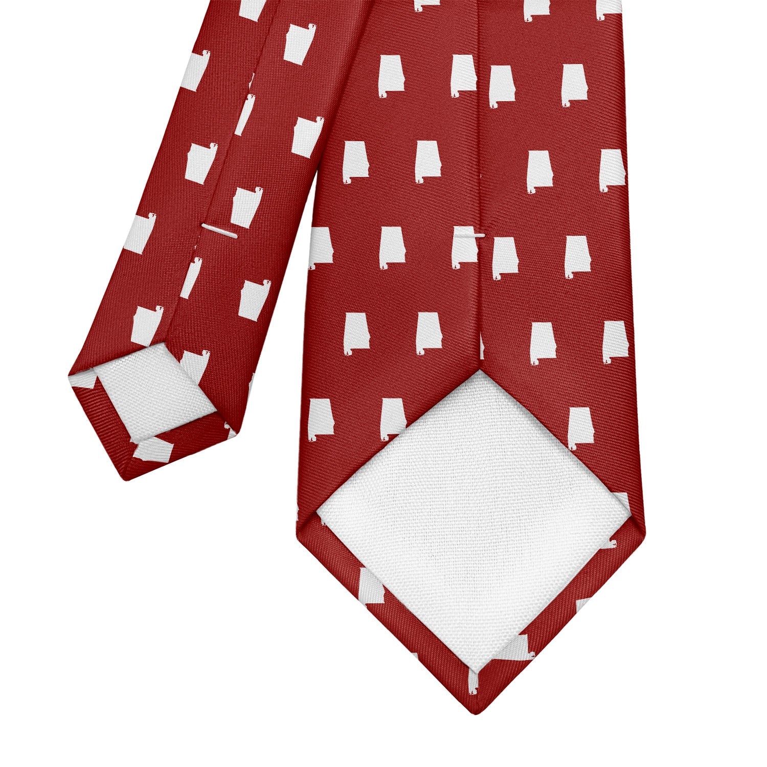 Alabama State Outline Necktie - Tipping - Knotty Tie Co.