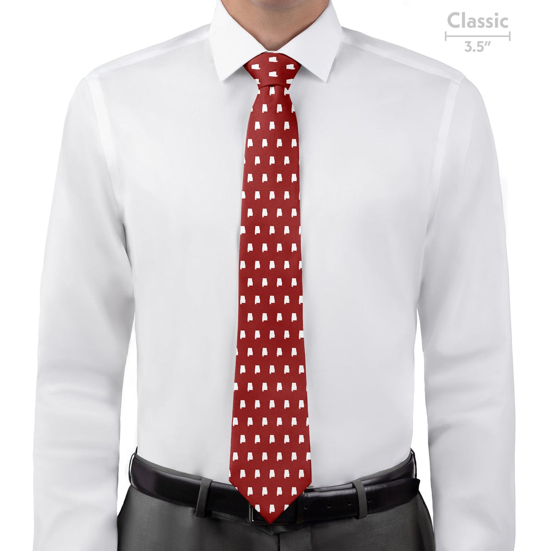 Alabama State Outline Necktie - Classic - Knotty Tie Co.