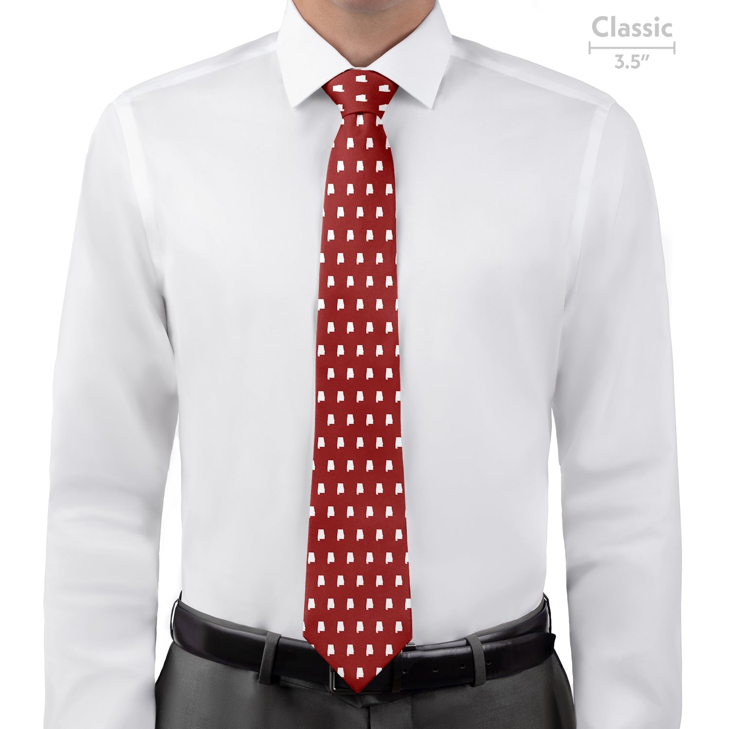 Alabama State Outline Necktie - Classic - Knotty Tie Co.