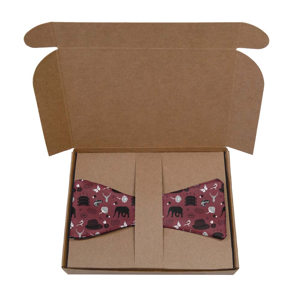 Alabama State Heritage Bow Tie- Kraft Gift Box Packaging - Knotty Tie Co.