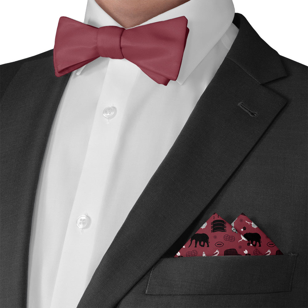 Alabama State Heritage Pocket Square - Matching Bow Tie - Knotty Tie Co.
