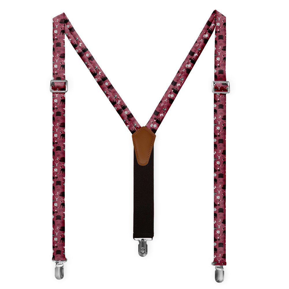 Alabama State Heritage Suspenders - Full Front View - Knotty Tie Co.