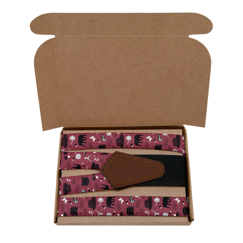 Alabama State Heritage Suspenders - Kraft Gift Box Packaging - Knotty Tie Co.