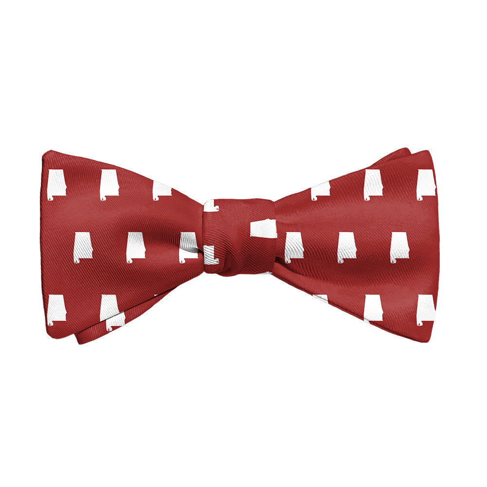 Alabama State Outline Bow Tie - Adult Standard Self-Tie 14-18" -  - Knotty Tie Co.