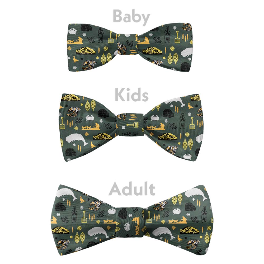 Alaska State Heritage Bow Tie - Bow Sizes - Knotty Tie Co.
