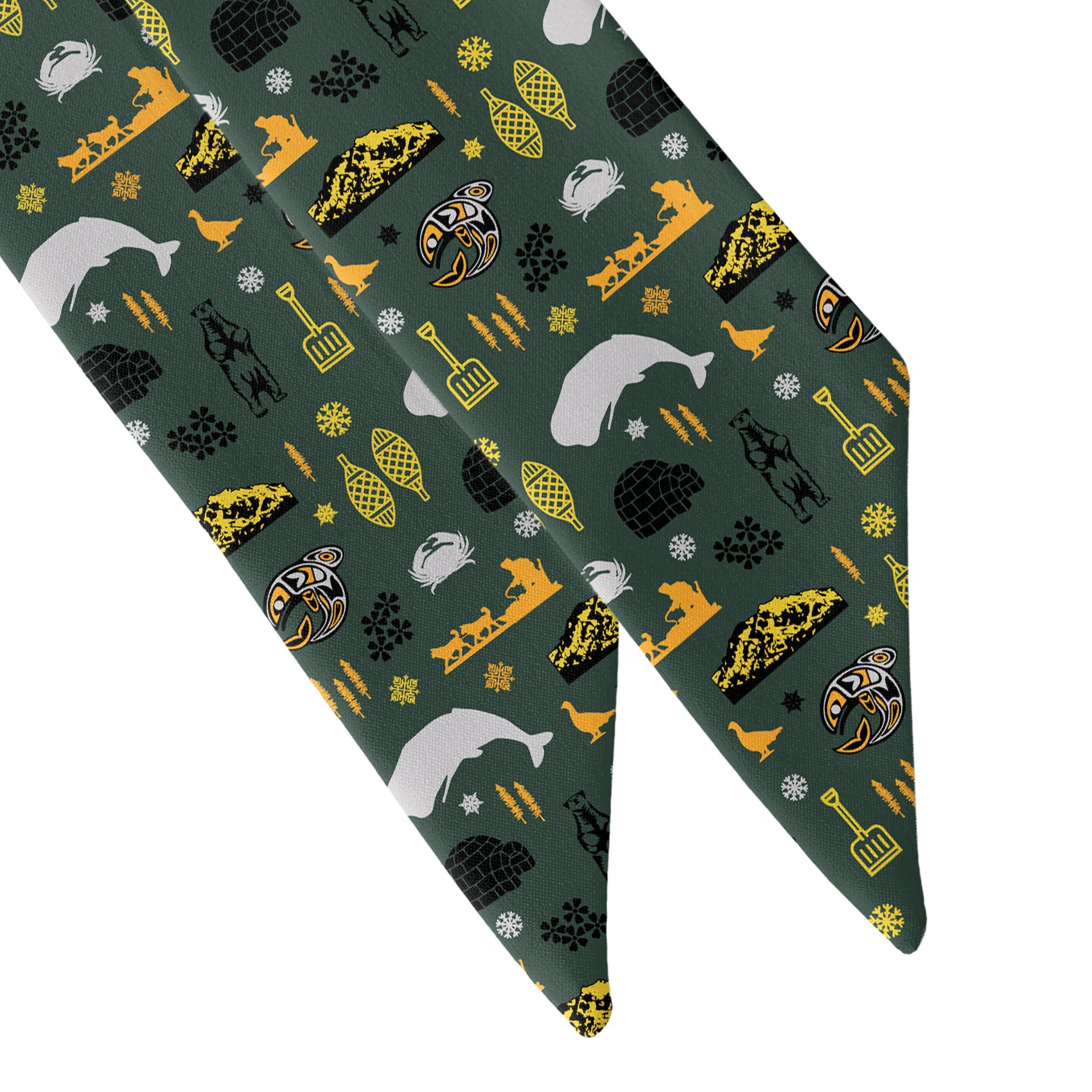 Alaska State Heritage Hair Scarf - Scarf Tapered Ends - Knotty Tie Co.