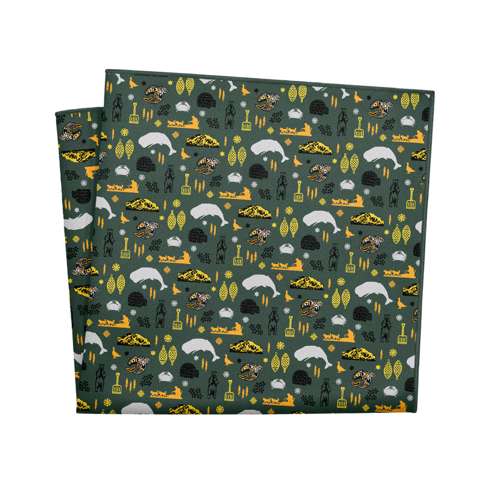 Alaska State Heritage Pocket Square - 12" Square - Knotty Tie Co.