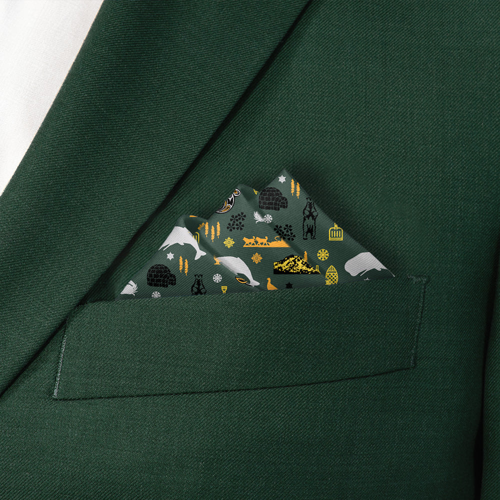 Alaska State Heritage Pocket Square - Stairs Fold - Knotty Tie Co.