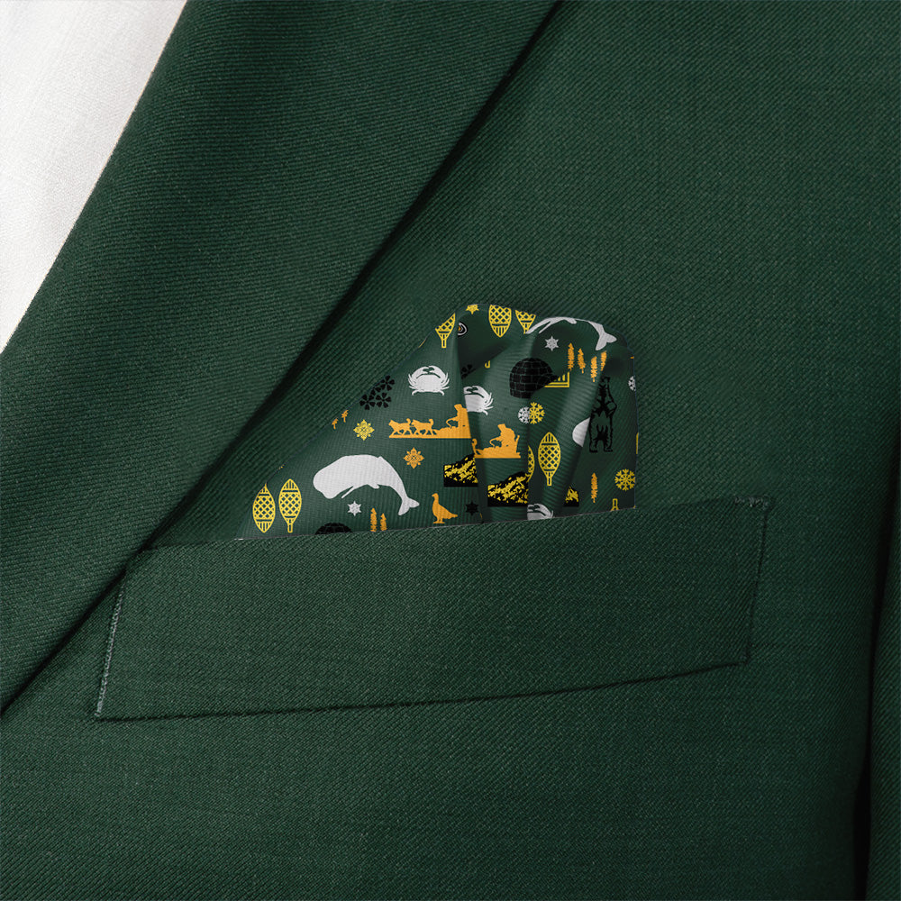 Alaska State Heritage Pocket Square - Wave Fold - Knotty Tie Co.