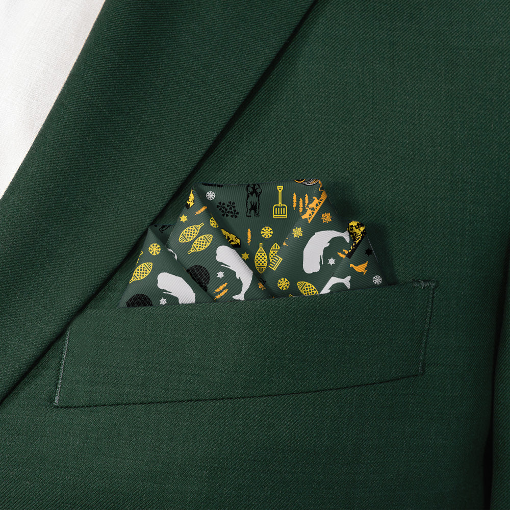 Alaska State Heritage Pocket Square - Scalloped Fold - Knotty Tie Co.
